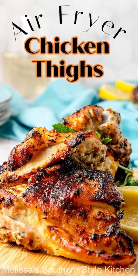 Chicken Thigh Fillet Recipes, Yogurt Marinated Chicken, Air Fryer Chicken Thighs, Marinated Chicken Thighs, Yogurt Chicken, Air Fried Chicken, Air Fryer Recipes Chicken, Air Fryer Recipes Easy, Air Fryer Recipes Healthy