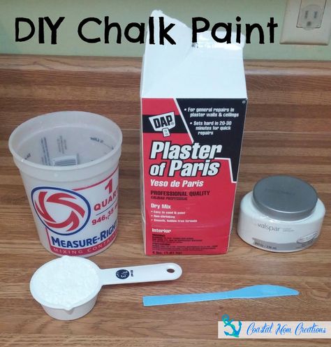 Making Chalk Paint With Plaster Of Paris, Plaster Of Paris Chalk Paint Recipe, Diy Chalk Paint Recipe Plaster Paris, Chalk Paint Recipe Plaster Of Paris, How To Make Chalk Paint With Acrylic, How To Make Chalk Paint, Making Chalk Paint, Tjoko Paint, Chalk Paint Recipes