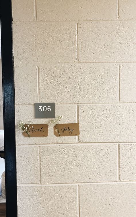 College Hallway Aesthetic, Dorm Room Door Signs Names, Dorm Hallway Aesthetic, Dorm Door Name Signs, Dorm Hallway Themes, Dorm Door Signs Names, College Hall Decorations Ra, Dorm Hall Decor, Dorm Name Signs