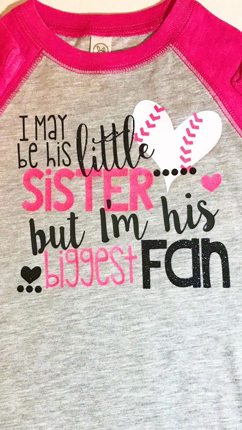 Baseball Sister Shirts, Girls Baseball Outfit, Baseball Shirt Designs, Baseball Banner, Girls Baseball, Baseball Sister, Fall Ball, Baseball Stuff, Diy Shirts