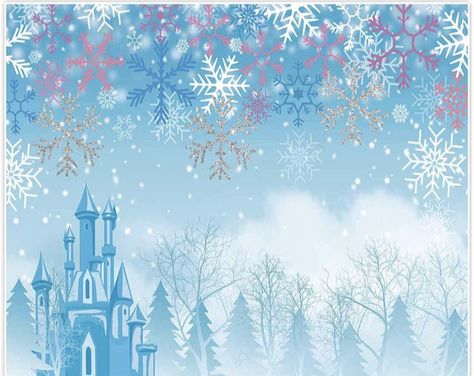 Frozen Backdrop, Frozen Banner, Elsa Castle, Frozen Background, Kids First Birthday, Frozen Birthday Party Decorations, Winter Backdrop, Frozen 3, Frozen Decorations