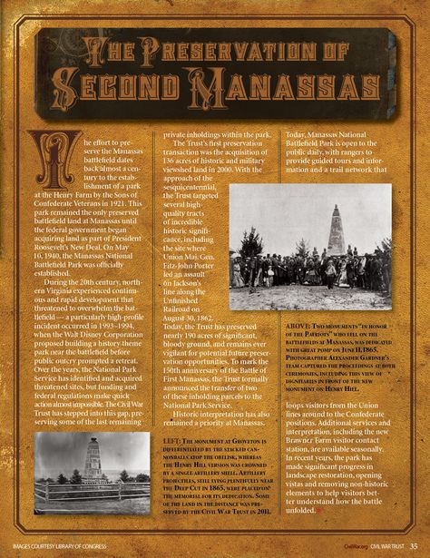 hallowed ground, Civil War Trust, cool typography, award-winning design, editorial design, history, non-profit, killer type, cool design, magazine design, Gettysburg, battlefields, scenic photography, beautiful photography, spreads, magazine layouts, SPD, society of publication designers, JeffGriffithCreative.com, http://www.CivilWar.org/hallowedground second manassas preservation History Magazine Layout Design, Contents Page Design, Magazine Layouts, History Magazine, Cool Typography, Magazine Layout Design, Scenic Photography, Design Editorial, Content Page