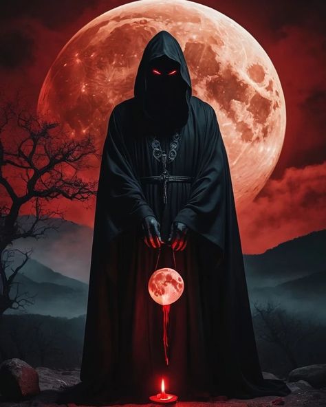 A cloaked figure with glowing eyes performing a ritual under a blood moon, surrounded by ancient runes and swirling dark magic. ❤️like if you love it. 💬Comment, ↪️Share and 🔔Follow. if you wanna see more content please support. # hashtag: #DigitalArt #DigitalArtist #DigitalIllustration #DigitalPainting #ProcreateArt #Illustration #ArtOfTheDay #ArtistOnInstagram #CreativeArt #DrawingOfTheDay #Artistic #ArtLife #DigitalDrawing #ArtCommunity #ArtInspiration #ArtGallery #DigitalDesign #Artist... Fantasy Shoot, Deep Wallpaper, Ancient Runes, Glowing Eyes, Dark Magic, Real Art, Beautiful Dark Art, Blood Moon, Black Magic