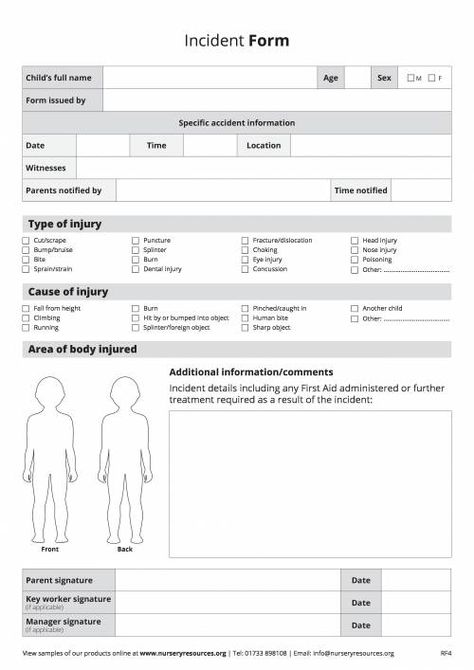 Incident Forms | Nursery Resources Daycare Report, Incident Report Form, Booklet Printing, Book Printing, Incident Report, Digital Book, Book Print, Childcare, Nursery