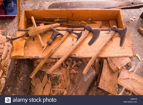 The Simple Traditional Woodworking Tools Used By The Vikings To ... Viking Woodworking, Viking Tools, Cabin Construction, Lumber Sizes, Viking Ships, Woodworking Projects For Beginners, Woodworking Blueprints, Used Woodworking Tools, Ship Building