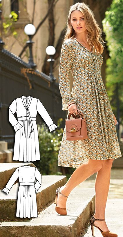 Empire Waist Clothing, Empire Dress Casual, Empire Dress Pattern, Empire Waist Dress Casual, Empire Waist Dresses, Empire Waist Dress Pattern, Dress Empire Waist, Pattern Store, Empire Waist Dress