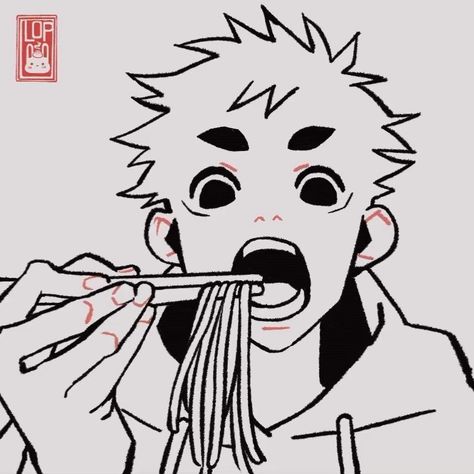 Characters Eating Reference, Person Eating Ramen Drawing, Eat Art Drawing, Eating Face Reference, Anime Eating Reference, Eat Drawing Reference, Someone Eating Ramen Reference, Ramen Drawing Reference, Eating Ramen Drawing Reference