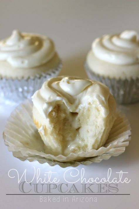 Truffle Cupcakes, Truffle Filling, Vanilla Brownies, Baby Baker, White Chocolate Cupcakes, Amazing Cupcakes, White Chocolate Truffles, Cupcakes Recipes, Recipes Sweet