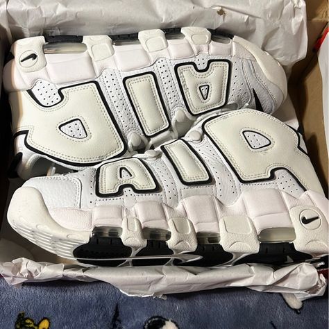 Nike Air More Uptempo “Black/White” The Women’s Nike Air More Uptempo “White/Black” Is A Women’s-Exclusive Version Of The ‘90s Basketball Shoe In A Versatile White And Black Colorway. Zapatillas 47 Street, Nike Air More Uptempo Black, Nike Vapormax Women, 90s Basketball Shoes, Dream Shoe, Zapatillas Nike Air, Pretty Sneakers, Nike Air More Uptempo, Nike Air More