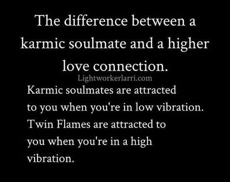 Karmic soulmate or twin flame all depends on your vibration 👌🏻 Karmic Soulmate Twin Flames, Twin Flame Vs Karmic Partner, Karmic Vs Twin Flame, Karmic Relationship Quotes, Karmic Soulmate, Karmic Connection, Karmic Relationship, Twin Flame Love Quotes, Twin Flames Signs