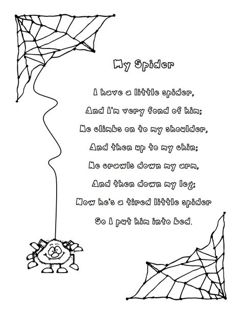 My Spider poem.pdf Spider Circle Time Activities, Spider Poems For Kids, Spider Lesson Plan, Spider Poem, Spider Books For Preschool, Spider Lessons For First Grade, Spider Song, The Very Busy Spider, October Lessons