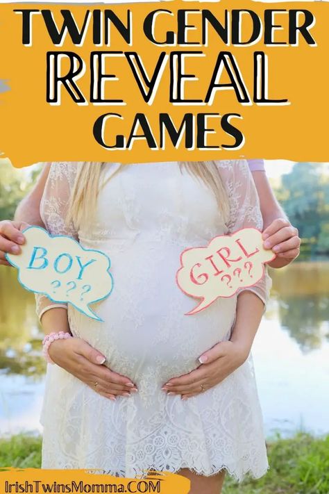 Gender Reveal Activities, Twin Gender Reveal, Gender Reveal Party Games, Gender Reveal Games, Team Pink, Expecting Twins, Twin Boys, Baby Shower Diapers, Reveal Ideas