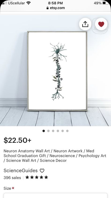 Chiropractor Tattoo, Med School Graduation Gift, Med School Graduation, Science Decor, Med School, Science Art, Neuroscience, Chiropractic, Graduation Gifts