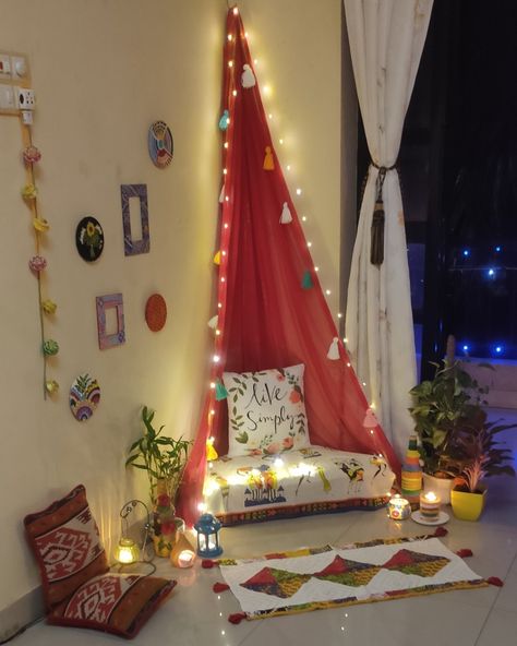 #homedecor #diwali #livingroom #interior #cozycorner #Indianfestival Mhendi Home Decoration Simple, Floor Sitting Living Room Indian, Diwan Sofa Modern, Floor Seating Ideas Small Spaces, Indian Sitting Sofa Living Rooms, Modern Diwan, Diwan Sofa, Anniversary For Parents, Decoration For Anniversary