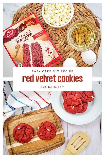 How to make red velvet cookies from cake mix easy recipe. These red velvet cookies cake mix Duncan Hines or Betty Crocker cake mix. Making cake mix cookies recipes easy for a quick dessert recipe. Making cookies from cake mix recipes red velvet takes about 15 minutes and makes 2 dozen cookies. These cake mix cookies 3 ingredient red velvet also have white chocolate chips for a total of 4 ingredients. Red velvet mix cookies recipe are delicious! Red Velvet Cookies Cake Mix, Cookies With Cake Mix Easy, Cookies From Cake Mix Easy, Cake Mix Cookies 3 Ingredient, Cake Mix Cookies Recipes Easy, Red Velvet Cake Mix Recipes, Red Velvet Cookies Easy, Betty Crocker Cake Mix Recipes, Cake Mix Cookies Recipes