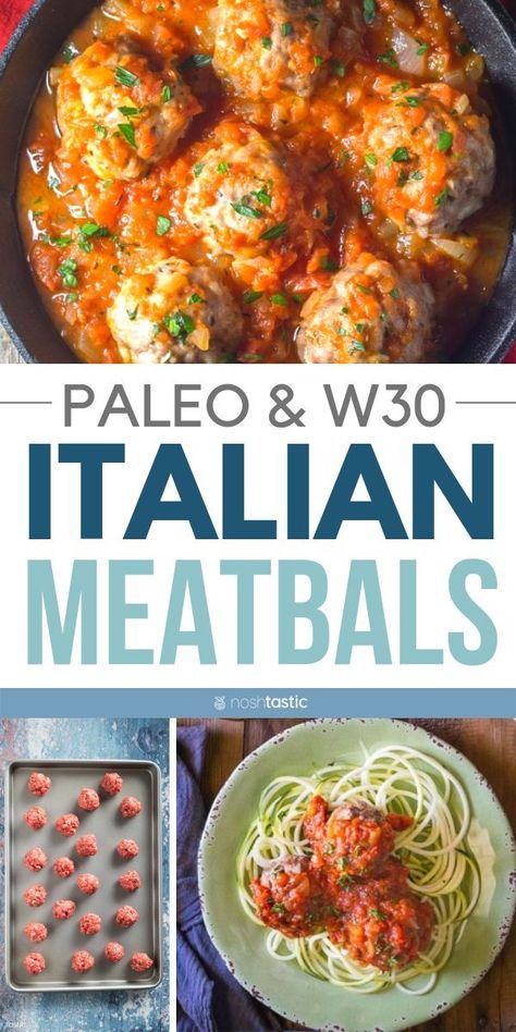 Keto Meatballs Low Carb, Easy Keto Meatballs, Gluten Free Italian Meatballs, Whole30 Meatballs, Paleo Italian Meatballs, Meatballs Low Carb, Paleo Pork Recipes, Paleo Meatballs, Whole30 Beef