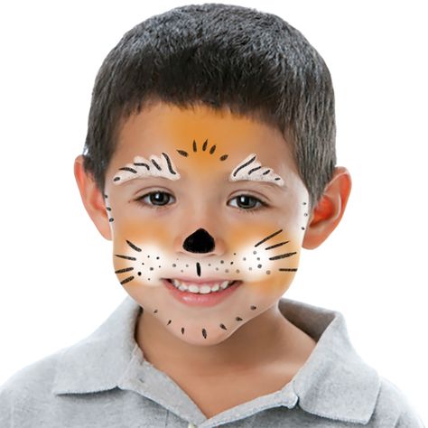 Maquillage du chien marron clair Tiger Makeup, Animal Face Paintings, Face Painting For Boys, Face Painting Tutorials, Halloween Makeup Diy, Face Painting Easy, Kids Face Paint, Belly Painting, Face Painting Halloween