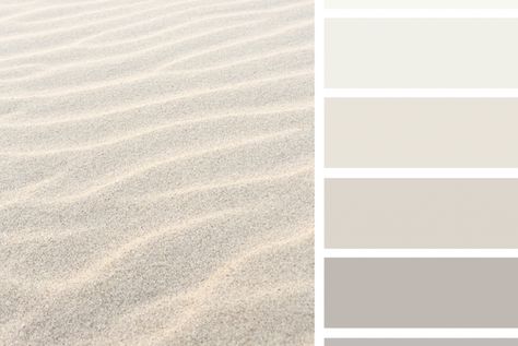 Sand Paint Color, Soul Colors, Beach Palette, Beachy Colors, Gold Office, Sand Painting, White Windows, Design Seeds, Latest Colour