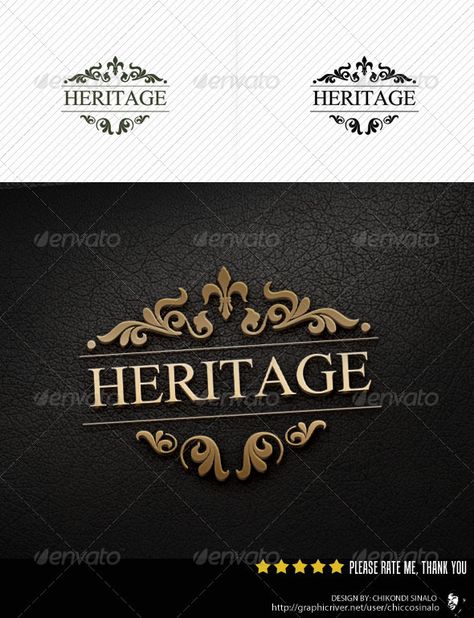 Heritage Logo Template  #GraphicRiver         Heritage Logo Template is a great vintage logo design for fashion, clothing, beauty business and many more, it is an easy, fully editable logo .PSD shape layers.  Whats in the file?   .PSD Document (Layered) 100% editable    CMYK (Fully adjustable)    Free fonts    Available for help/li>  300dpi  Photoshop shapes  Font(s) used    Please reefer to the help files Heritage Logo Design, Hipster Icons, Photoshop Shapes, Heritage Logo, Sport Logo Design, Logo Design Ideas, Entertaining Decor, Sport Outfit Woman, Best Homemade Dog Food