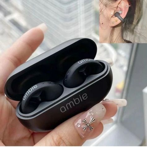 Ambie Wireless Ear Clip Bluetooth 5.3 Headphones Price rs.2200 🧲Ambie Wireless Ear Clip Bluetooth 5.3 Headphones Ear cuffs Sport Outdoor Headset Earring Type Wireless Bluetooth IPX5 Waterproof Sports Earbuds For Ambie Sound #ambie #earbuds #wireless #ipx5 #ambiesound #ambieearbuds Bone Conduction Earphone, Shopify Balance, Christmas Gift Ideas For Him, Unique Christmas Gift Ideas, Ear Sound, On Ear Earphones, Noise Cancelling Earbuds, Mom Outfit, Unique Gadgets