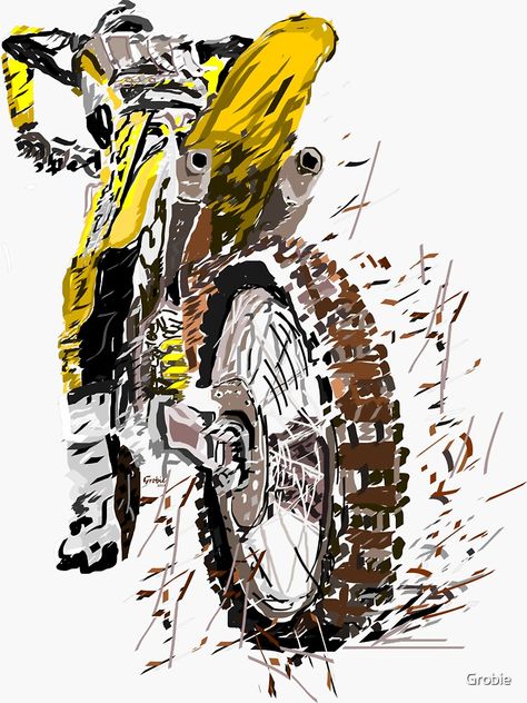 Bicycle Paint Job, Motor Cross, Motorbike Art, Bike Tattoos, Motorcycle Drawing, Motorcross Bike, Bike Drawing, Bike Sketch, Bike Illustration