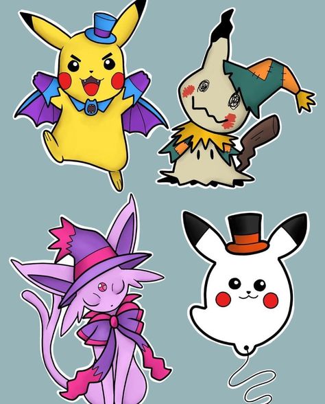 Halloween Tattoo Flash, Pokemon Pikachu Pokemon Go, Pokemon Sleeves, Halloween Pokemon, Halloween Tattoo Flash, Pokemon Themed Party, Pokemon Halloween, Pokemon Dolls, Pokemon Tattoo, Pokemon Theme