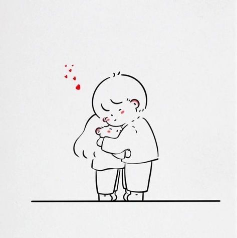 Cute Love Doodles Couples, Cute Drawings Of Love, 동화 삽화, Easy Love Drawings, Love Doodles, Little Drawings, Love Cartoons, Cute Doodle, Cute Couple Drawings