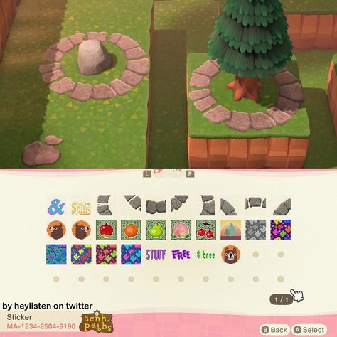 ✨Animal Crossing Patterns ✨ on Instagram: “Here’s a circular stone path that matches the other one I posted that centers the well item! It goes perfect around trees and rocks.…” Animal Crossing Patterns, Nintendo Switch Animal Crossing, Motif Acnl, Animal Crossing 3ds, Ac New Leaf, Leaf Animals, Animal Crossing Guide, Animal Crossing Qr Codes Clothes, Animal Crossing Wild World