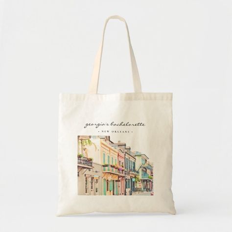 NOLA New Orleans French Quarter Bachelorette Tote Bag - Tote Bag New Orleans Bachelorette Aesthetic, Bachlorette Party Gifts, New Orleans Bachelorette Party, Nola Bachelorette Party, Bachelorette Tote Bags, Nola Bachelorette, New Orleans Bachelorette, Bachelorette Gift Bags, Bachelorette Tote