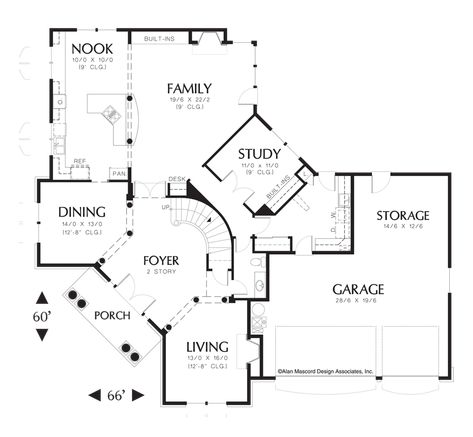 Image for Ingersoll-Grand, Angled Entrance-Main Floor Plan Southern Luxury, Upstairs Master Suite, Foyer Flooring, Library Study, Den Office, Garage Entry, Best Home Theater, Office Library, European House Plan