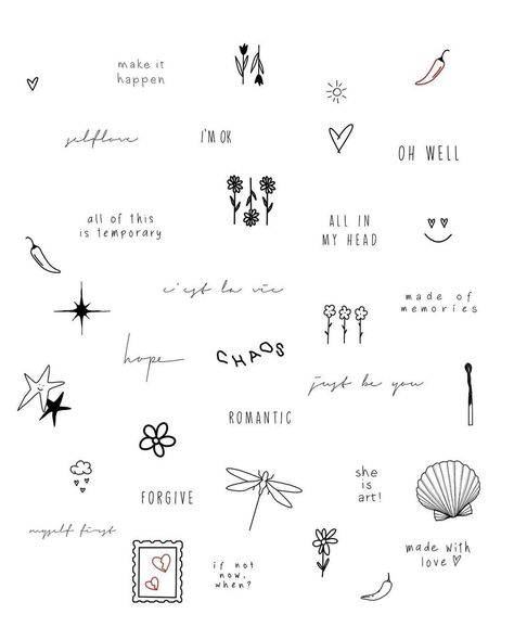 Chic Small Tattoos, Easy Fine Line Tattoos, Tiny Quote Tattoos Inspiration, Tattoos For Sticker Sleeve, Minimal Tattoo Meaningful, Fineline Tattoo Flash Sheet, Tiny Written Tattoos, Cute Small Fine Line Tattoos, Life Is Too Short Tattoo Ideas