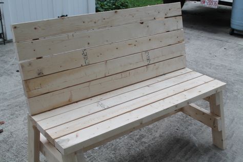 Outdoor Bench Ideas, Garden Chair Plans, Wood Bench With Back, 2x4 Bench, Diy Outdoor Bench, Outdoor Bench Plans, Wood Bench Outdoor, Diy Wood Bench, Diy Bench Outdoor