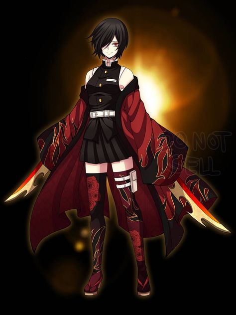 Demon Slayer Au, The Hashira, The Demon Slayer, Female Demons, Oc Manga, Girls With Black Hair, Anime Inspired Outfits, Animation Art Character Design, Demon Art