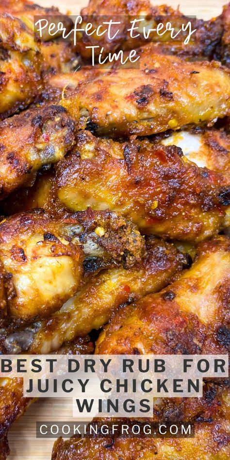 Full Chicken Wings In The Oven, Best Recipe For Chicken Wings, Baked Wings Recipe Ovens, Wings Seasoning Recipes, Chicken Wings Seasoning Recipes, Southern Baked Chicken Wings, Dry Rub Chicken Wings In Oven, Oven Wings Recipe, Chicken Wing Dry Rub Recipes