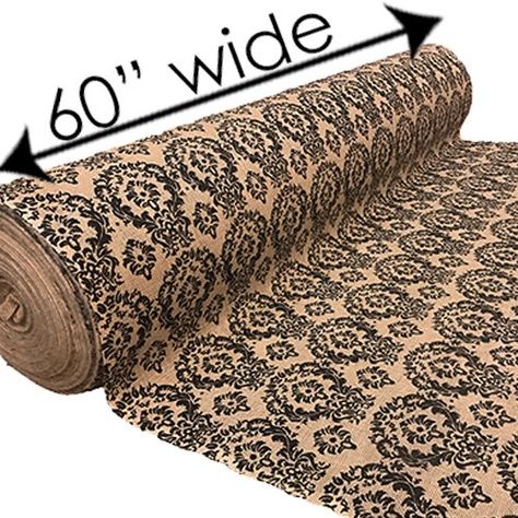 PRICES MAY VARY. Our damask print burlap is strong, versatile, easy to cut and sew. 60 inches Wide and 100% Bio-Degradable. Can be used for decor, wedding, craft projects, DIY Projects & School projects. With its wonderful drape, this burlap fabric is perfect for creating a rustic chic wedding theme and home decor accents like table runners, no-sew window coverings, apparel, crafts, pew bow and much more. Made out of 100% jute and 10oz Per Sq Yd. Our 10 oz/sq yd damask print burlap is perfect fo Burlap Upholstery, Diy Projects For School, Soil Erosion, Rustic Party, Upholstery Diy, Jute Fabric, Printing On Burlap, Crafts Decor, Burlap Crafts