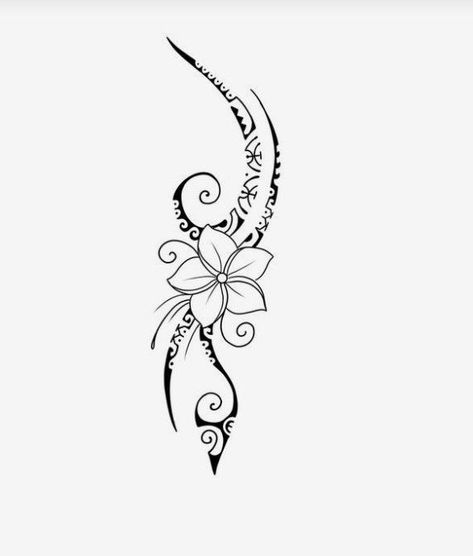 Flower Polynesian Tattoo, Hawaiian Shoulder Tattoo For Women, Simple Hawaiian Tattoo, Islander Tattoos For Women, Tongan Tattoo Women, Hawaiian Flower Tattoos For Women, Tattoos For Resilience, Polynesian Tattoo Designs For Women, Island Tattoos For Women