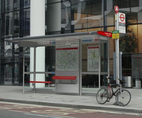 London Buses, Bus Shelters, Shelter Design, Wayfinding Design, London Wall, Global City, London Landmarks, Urban Furniture, Bus Travel