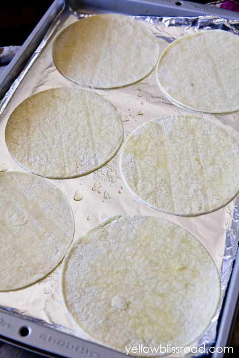 How To Toast Tortillas In Oven, Oven Baked Tostadas, Oven Baked Corn, Baked Tostadas, Baked Corn Tortillas, Tortilla Bake, Corn In The Oven, Fried Tortillas, How To Cook Corn