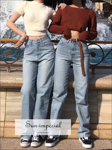 Aesthetic Wardrobe, Wide Leg Jeans Outfit, Imperial Fashion, High Waist Straight Leg Jeans, Straight Leg Jeans Outfits, Style Wide Leg Pants, Jeans Outfit Summer, London Style, Homewear Fashion