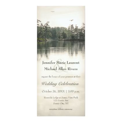 tranquil rustic lake evergreens reflection slender card - rustic gifts ideas customize personalize Sit On Top Kayak, Wooden Kayak, Sit On Kayak, Nature Themed Wedding, Kayaking Tips, Antique Gifts, Kayak Adventures, Rustic Gifts, Themed Wedding Invitations