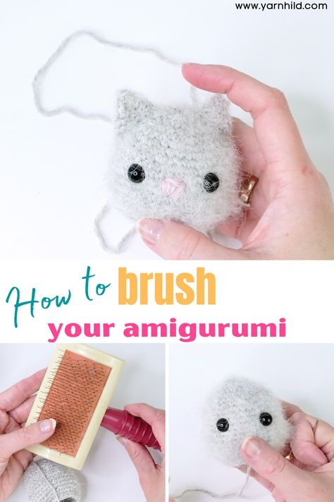 Brush Tutorial, Yarn Tutorials, Amigurumi For Beginners, Easy Amigurumi, Cute Amigurumi, Crochet Hack, Best Brushes, Amigurumi Tutorial, Crochet Teddy