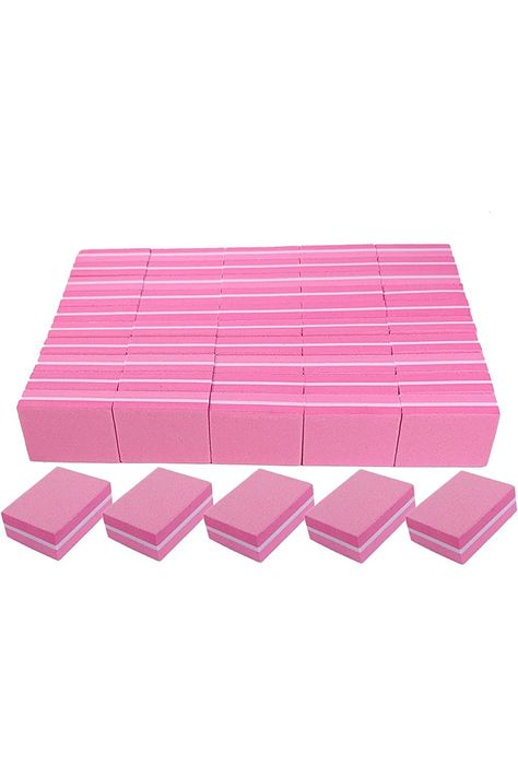 Nail Buffers (50 Pack), Mini Buffer Block Nail File for Acrylic Nails and Natural Nails, 100/180 Grit Nail Buffer Block Bulk Buffing Blocks for Nail Buff Professional Manicure File Blocks Set Pink Nail Buffer Block, Nail Buffers, Acrylic Nails At Home, Professional Manicure, Nail Buffer, Womens Nails, Nails At Home, Nail File, Natural Nails