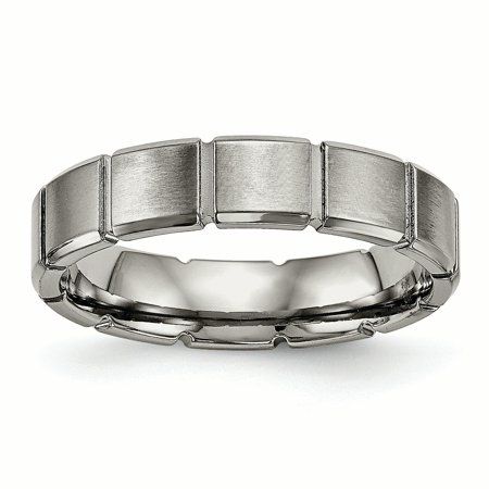 Width: 5MMPolishedBrushedGrooved Size: 7. Color: Metal Type. Gender: male. Age Group: adult. Gray Ring, Wedding Ring Styles, Titanium Wedding Band, Titanium Rings, Ring Fit, Size 10 Rings, Beaded Stretch Bracelet, Types Of Rings, Wide Bands