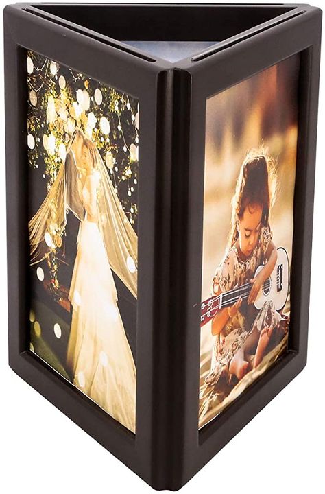 Amazon.com - simpdecor Picture Frame 5x7 inch Three-Sided Photo Frame with Light Display on Tabletop or Shelf for Mother's Day Gift - Picture Display Ideas, Photos Luminaries, Photo Collage Ideas, Photo Centerpieces, Mason Jar Photo, Photo Cubes, Artificial Pumpkins, Collage Ideas, Cat Shelves