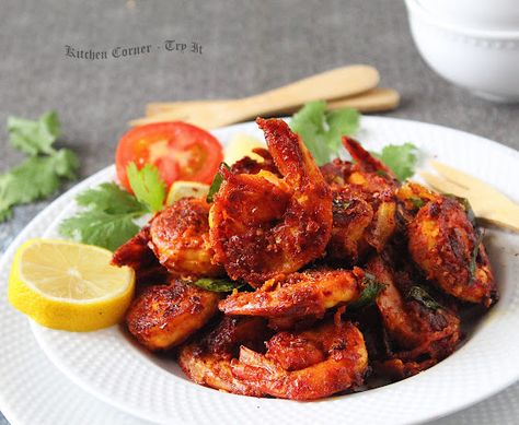 Prawns Ghee Roast - Mangalorean Spicy Prawns Masala Batch Cooking Freezer, Prawns Roast, Ghee Roast, Prawn Masala, Prawns Fry, Raw Prawns, Spicy Prawns, Breaded Shrimp, Cutlets Recipes