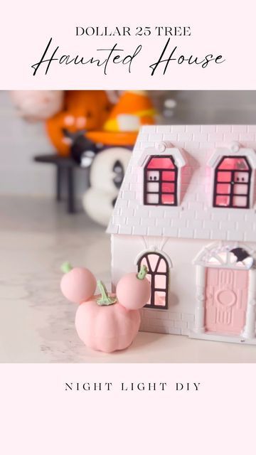 Build A Haunted House Craft, Dollar Tree Haunted House, Dollar Store Halloween Diy, Haunted House Craft, House Night, Spooky Spooky, Doll House People, My First Halloween, Halloween Post