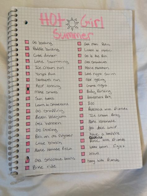 Summer List Ideas, Fun Summer Bucket List, Summer Bucket List For Teens, Ultimate Summer Bucket List, Bucket List For Teens, Summer Checklist, Summer To Do List, Bullet Journal Mood Tracker Ideas, Adventure Tourism