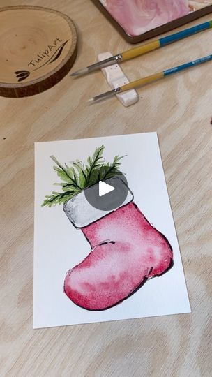 Color Pencil Christmas Cards, Beginner Watercolor Christmas Cards, Watercolor Christmas Cards Diy Simple, Cute Christmas Drawings Easy Simple, Simple Watercolor Christmas Cards, Easy Watercolor Christmas Cards Diy, Easy Christmas Watercolor Cards, Watercolor Christmas Cards Ideas Simple, Easy Watercolor Christmas Cards