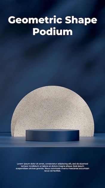 Mockup template 3d render of dark blue p... | Premium Psd #Freepik #psd #stone-podium #3d-scene #3d-platform #3d-stand Blue Photography Background, Blue Podium Background, 3d Platform, Snake Plant Decor, Product Podium, Terrazzo Texture, Circle Backdrop, Sushi Design, 3d Scene