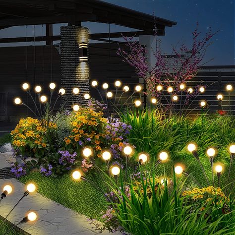 Solar Firefly Lights Solar Christmas Decorations, Best Outdoor Solar Lights, Decorative Solar Lights, Solar Garden Lights, Greenery Decor, Solar Pathway Lights, Firefly Lights, Outdoor Garden Lighting, Solar Fairy Lights